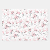 Roze Floral, Stripes en Polka Dots Inpakpapier Vel (Voorkant 2)