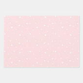 Roze Floral, Stripes en Polka Dots Inpakpapier Vel (Voorkant)