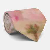  Roze Floral Stropdas (Opgerold)