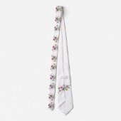 Roze Floral Stropdas (Achterkant)