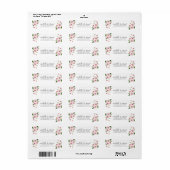 Roze Floral Summer Elegant Romantic Return Address Etiket (Full Sheet)