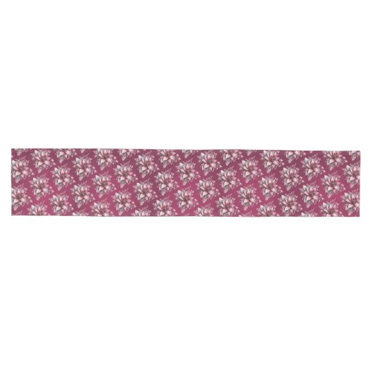 Roze Floral Table Runner Medium Tafelloper (Horizontaal)