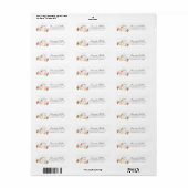Roze Floral Tea Bridal Return Address Label (Full Sheet)