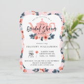 Roze Floral Tea Party Bridal Shower Kaart (Staand voorkant)