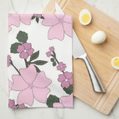  roze Floral Theedoek (Quarter Fold)