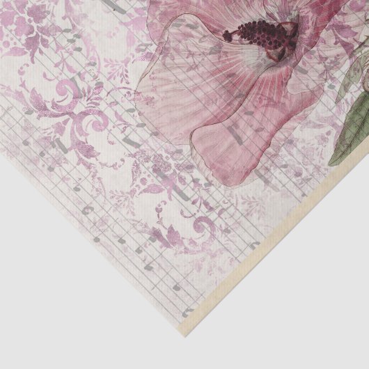  Roze Floral Tissuepapier (Detail)