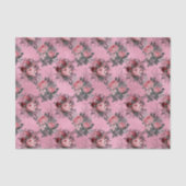 Roze Floral Tissuepapier (Voorkant)