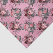 Roze Floral Tissuepapier (Detail)