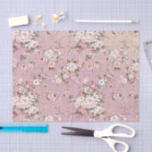 Roze Floral Tissuepapier (Craft)