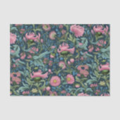  Roze Floral Tissuepapier (Voorkant)