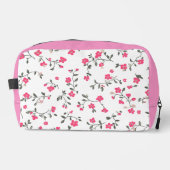Roze Floral toilettas Toilettasje (Voorkant)