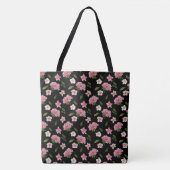Roze Floral Tote Bag (Voorkant)