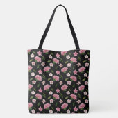 Roze Floral Tote Bag (Achterkant)
