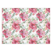 Roze Floral Tropisch Ontwerp Tablecloth Tafelkleed (Voorkant (Horizontaal))