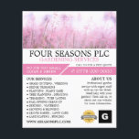 Roze Floral, tuinbouwdienst, tuinbouwkundige Flyer<br><div class="desc">Roze Floral,  Gardening Service,  tuinbouwkundige Adverteren Flyer door de winkel van het Visitekaartje.</div>