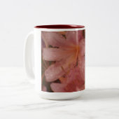 Roze Floral Tweekleurige Koffiemok (Voorkant links)