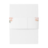 Roze Floral Uitnodigingen Wikkel (Achterkant Voorbeeld)