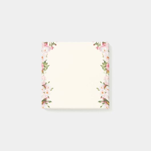 Roze Floral Vine Post-it® Notes (Voorkant)