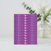  Roze Floral Violet behang patroon Briefkaart (Staand voorkant)
