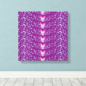 Roze Floral Violet behang patroon Canvas Afdruk (Insitu (Houten vloer))