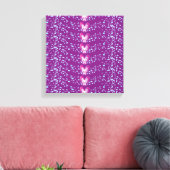 Roze Floral Violet behang patroon Canvas Afdruk (Insitu (Woonkamer))