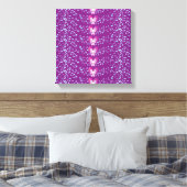 Roze Floral Violet behang patroon Canvas Afdruk (Insitu (Slaapkamer))