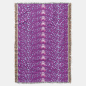 Roze Floral Violet behang patroon Deken (Voorkant Verticaal)