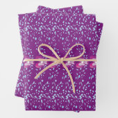  Roze Floral Violet behang patroon Inpakpapier Vel (In situ)