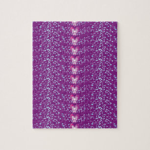  Roze Floral Violet behang patroon Legpuzzel