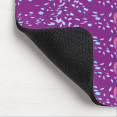 Roze Floral Violet behang patroon Muismat (Hoek)