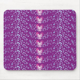 Roze Floral Violet behang patroon Muismat
