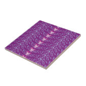 Roze Floral Violet behang patroon Tegeltje (Zijkant)