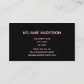 Roze Floral Visitekaartje (Achterkant)