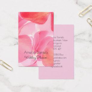 Roze Floral Visitekaartje