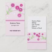 Roze Floral Visitekaartje (Voorkant / Achterkant)