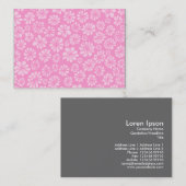 Roze Floral Visitekaartje (Voorkant / Achterkant)