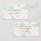  Roze Floral Visitekaartje (Voorkant / Achterkant)