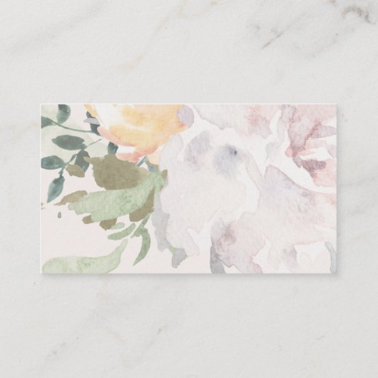 Roze Floral Visitekaartje (Achterkant)