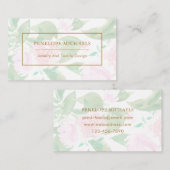  Roze Floral Visitekaartje (Voorkant / Achterkant)