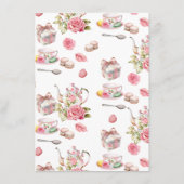  roze floral Vrijgezellenfeest Advies & wensen Informatiekaartje (Achterkant)