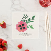 Roze Floral Vrijgezellenfeest Napkins Servetten (Insitu)