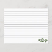 Roze Floral Vrijgezellenfeest Recipcard (Achterkant)