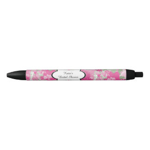 Roze Floral, Vrijgezellenfeest Zwarte Inkt Pen