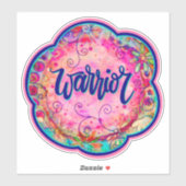 Roze Floral Warrior Inspirivity Sticker (Vel)