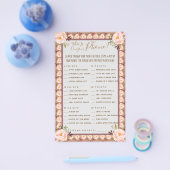 Roze Floral Wat op uw Kaart van het Spel van de Sc (Enkel)