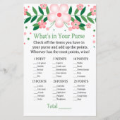 Roze Floral Wat zit er in je handtas? (Voorkant)