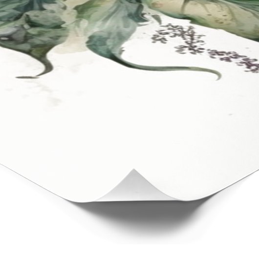  Roze Floral Water, kleur Perfect Poster (Hoek)