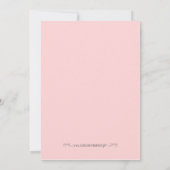 Roze Floral Waterverf Birthday Invitation Kaart (Achterkant)