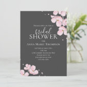 Roze Floral Waterverf  Cherry Blossom Kaart (Staand voorkant)