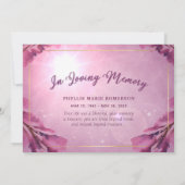 Roze Floral Waterverf Hartelijk dank voor de Kaart (Achterkant)